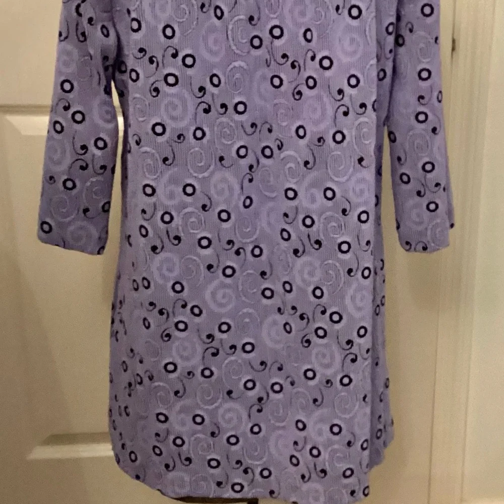 Andrea Lieu lavender textured coat style tunic,Size Large - Picture 3 of 7